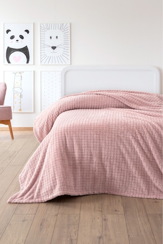 Tek Kişilik Wellsoft Battaniye - Yumuşak, Polar, Peluş Battaniye - 160x210 Cm Pudra Pudra