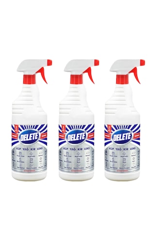 Delete Çok Amaçlı Yağ Kir Leke Çözücü Genel Temizleyici 3 x 1L
