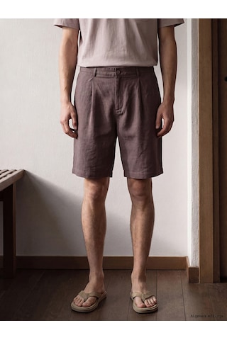 Lcw Vision Kahverengi Loose Fit Erkek Şort