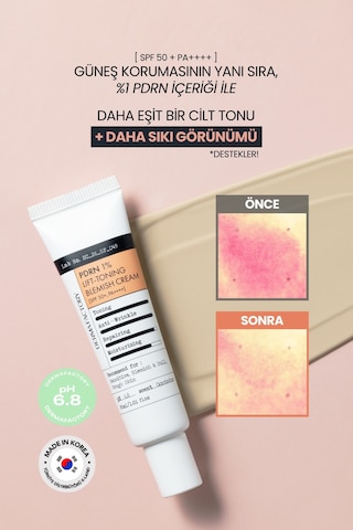 %1 Pdrn Cilt Tonu Eşitleyici Sıkı Görünüm Destekleyen Bb Krem Spf50+ Pa++++ Lıft-tonıng Blemısh Cream Standart