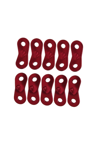 Homyl 10 Adet 5mm Alaşım Kilit Halat Gerdiriciler Kırmızı Kırmızı