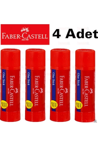 Faber Castell Stick Çevirmleli Yapıştırıcı 40 Gr. Büyük Boy 4 Ade