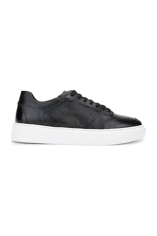 Tamer Tanca Erkek Hakiki Deri Siyah Sneakers & Spor Ayakkabı 1093 054 Erk Ayk Y25 Sıyah Alk Siyah
