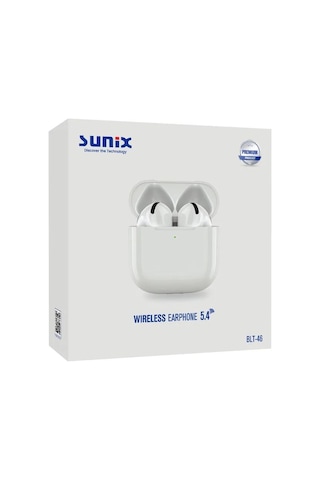 Sunix Blt 46 Bluetooth 5.4 Kulakiçi Bluetooth Kulaklık Beyaz