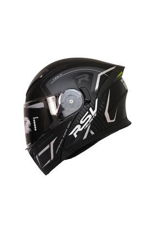 Fazer Motosiklet Çene Açılır Kask Güneş Vizörü Motor Kaskı Duncan Gri Siyah