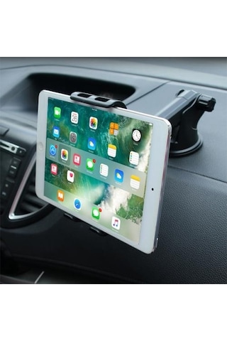 Coofbe Teleskopik Vantuzlu Araç Tablet Tutucu Araç Telefon Tutucu Torpido Üzeri Cama Yapışan Araç Tablet Tutucu