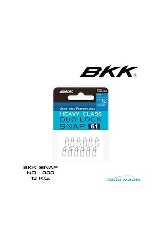 Bkk Duolock 51 Snap Klips No:000 , 13 Kg.