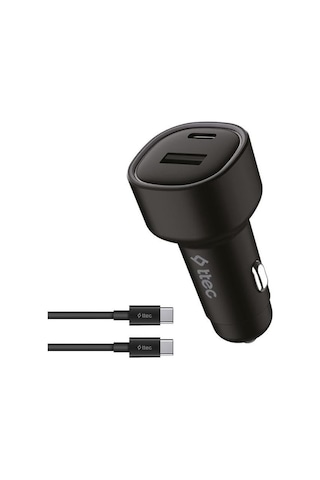 Ttec Smartcharger Duo Pd 48w Araç Hızlı Şarj Aleti Usb-c+usb-a + Usb-c- Usb-c 3a Kablo Siyah 2ckp02cs