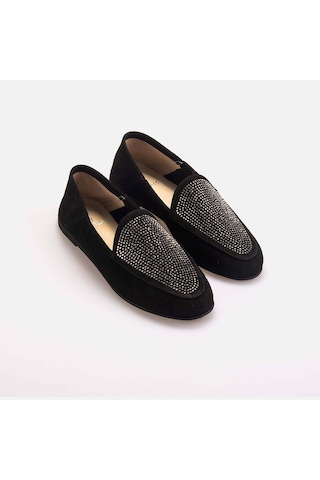 Kemal Tanca Kadın Loafer 620-003f Siyah Süet