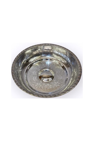 Çirtikli Metal Hamam Tası Gümüş