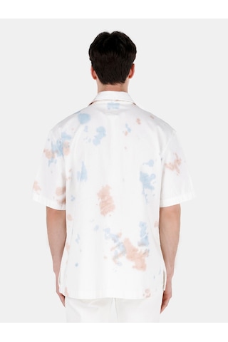 Colin's Colins Oversize Fit Shirt Neck Erkek Bej Kısa Kol Gömlek Cl1069575 Q1.v1 Dn43535 Denim