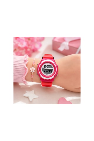 Su Geçirmez Dijital Kız Çoçuk Genç Kol Saati Pembe - 892135023 Pembe