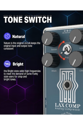 Donner Lax Comp True Analog Compressor Pedalı
