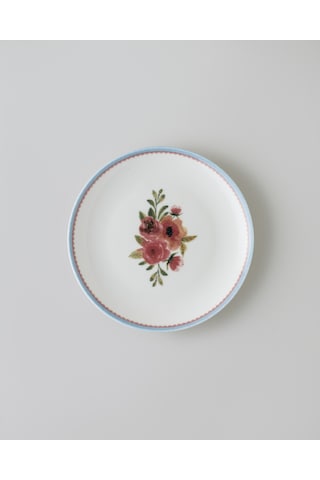 English Home Lilya Porselen 6'lı Pasta Seti 19 Cm Renkli Çok Renkli