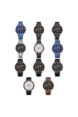 Sones Skmeı 2010 Çok Fonksiyonlu Erkek 50m Su Geçirmez Işıklı Dijital Kol Saati Altın