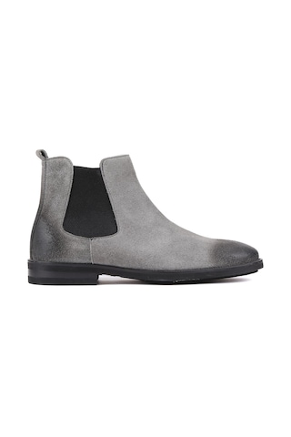Shoetyle - Gri Süet Deri Erkek Chelsea Bot 250-201-897-gri