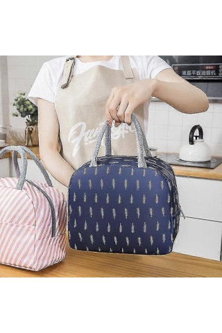 Öğle Yemeği Çantası Yalıtımlı Çanta Öğle Yemeği Çantası Yalıtımlı Çanta Pirinç Poşeti Kalınlaştırılmış Alüminyum Folyo Tote Çanta Lacivert Flamingo Pxcl --