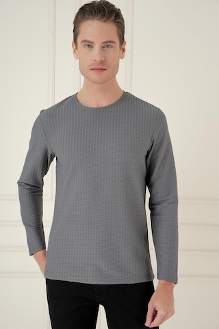 Efor Ts 891 Slim Fit Gri Spor T-shirt Gri