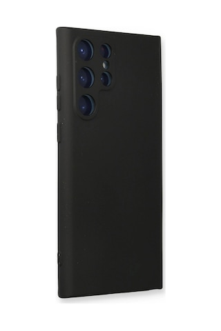 Samsung Galaxy Uyumlu Galaxy S23 Ultra Kılıf Nano İçi Kadife Silikon - Siyah 1