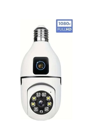 O-kam 4046 2mp Ampül Kamera Wifi Gece Görüşlü Çift Lensli O-kam 4046 2mp Ampül Kamera Wifi Gece Görüşlü Çift Lensli
