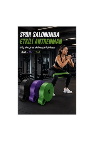 25-35-45 KG Direnç Bandı Seti Kas Geliştirme Lastiği Fitness Pilates Cross Training Bant 3 Sertlik