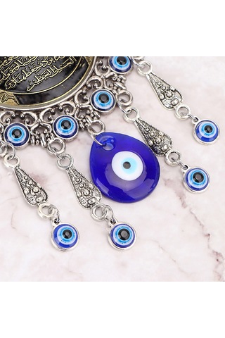 Kangvka El Yapımı Mavi Göz Amuletı - Kötü Şansı Engelle, Ev/araba Dekorasyonu, Özel Hediyelik Taşlı Ahsap Takı