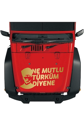 Ne Mutlu Türküm Diyene Sticker Atatürk Silet Sticker Araba Oto Motosiklet Sticker 02505 20x10 Cm