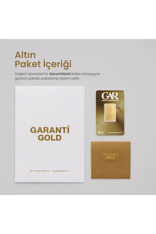 Garanti Gold 20 gr Gram Külçe Altın 24 Ayar