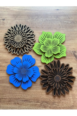 8'li Büyük Boy Ve Küçük Boy Ahşap Nihale Seti 6