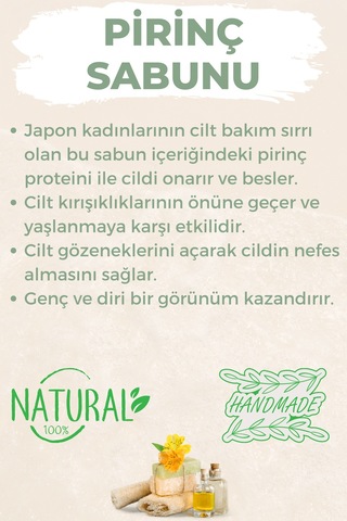 Kabak Lifli El Yapımı Doğal Ballı Pirinç Sabunu 120 G