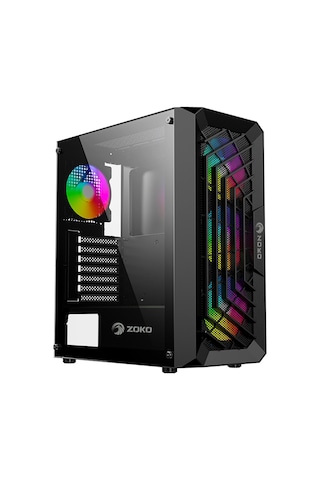 Zoko Chiko 4x12 CM ARGB Fan Mesh Panel Temper Camlı Gaming Kasa