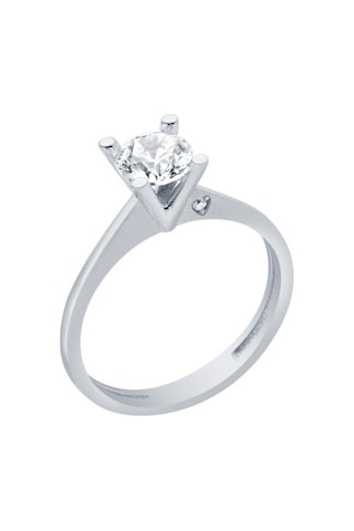 Diamond Line - Gülaylar - Altın 14 Ayar Tektaş Yüzük (527305122)