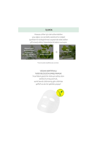 Yağlanma Ve Akneye Eğilimli Ciltlere Nem Veren Yaprak Maske A'pıeu The Pure Tea Tree Sheet Mask