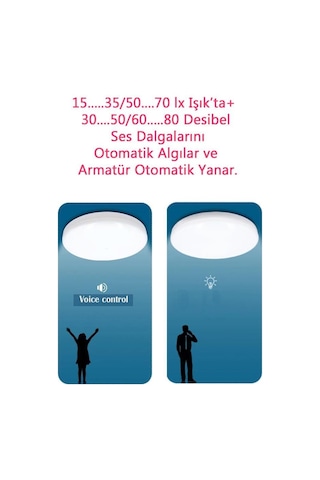 Ledvance 24w Ses Sensörlü Led Plafonyer 6500k Beyaz Işık 32,5 Cm Tavan Armatür Beyaz