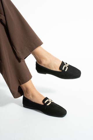 Modafrato Aly-165 Kadın Babet Günlük Kadın Ayakkabı Siyah