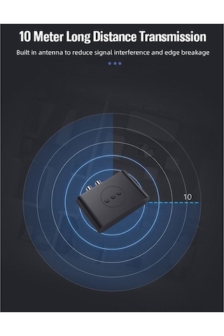 Gajeena Bluetooth 5.0 Ses Alıcısı Seti: Mikrofonlu 3.5mm/rca Uyumlu Kablosuz Müzik Dönüştürücü Hoparlör Stereo Adaptörü Siyah