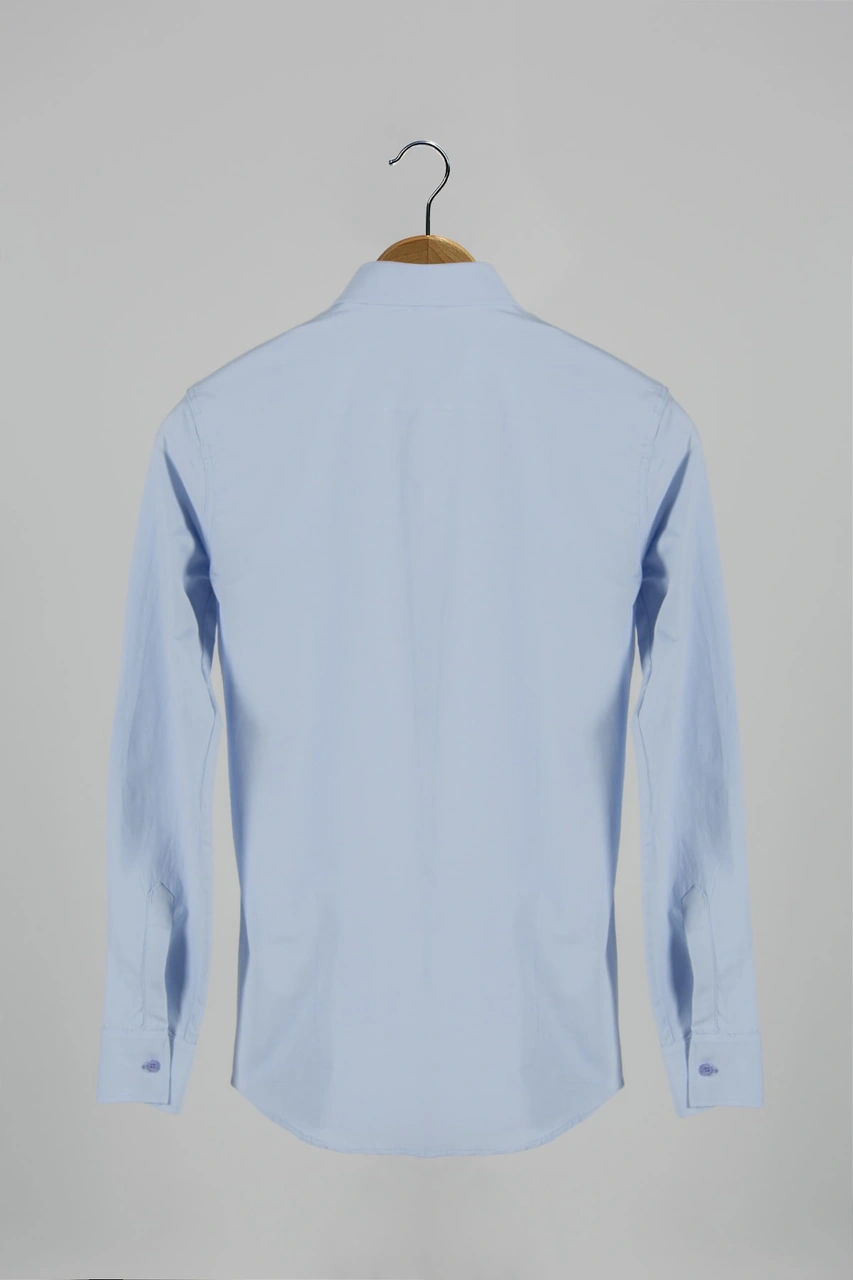 Veaven Erkek Slim Fit Klasik Gömlek Vavn8y-4300363-01 Mavi Mavi