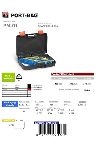 Portbag Pm01 Matkap Çantası