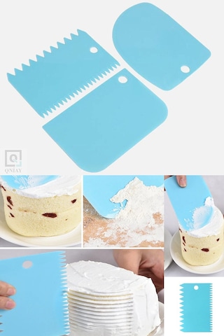 3Lü Set Hamur Kesme Ve Kazıma Aparatı Hamur Spatulası