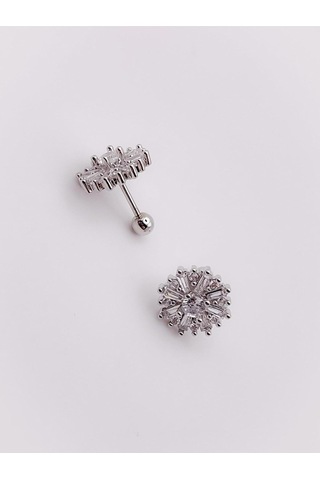 Lexroo Taşlı Kar Tanesi Figürlü Kıkırdak Helix Tragus Piercing 1adet Çok Renkli