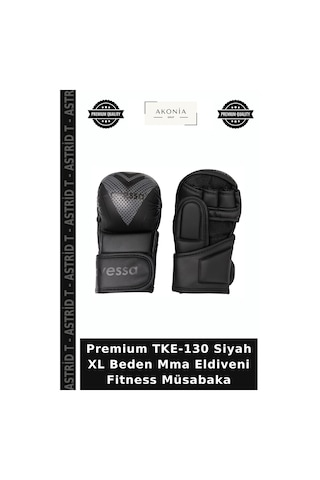 Premium Tke-130 Siyah Xl Beden Mma Eldiveni Fitness Müsabaka