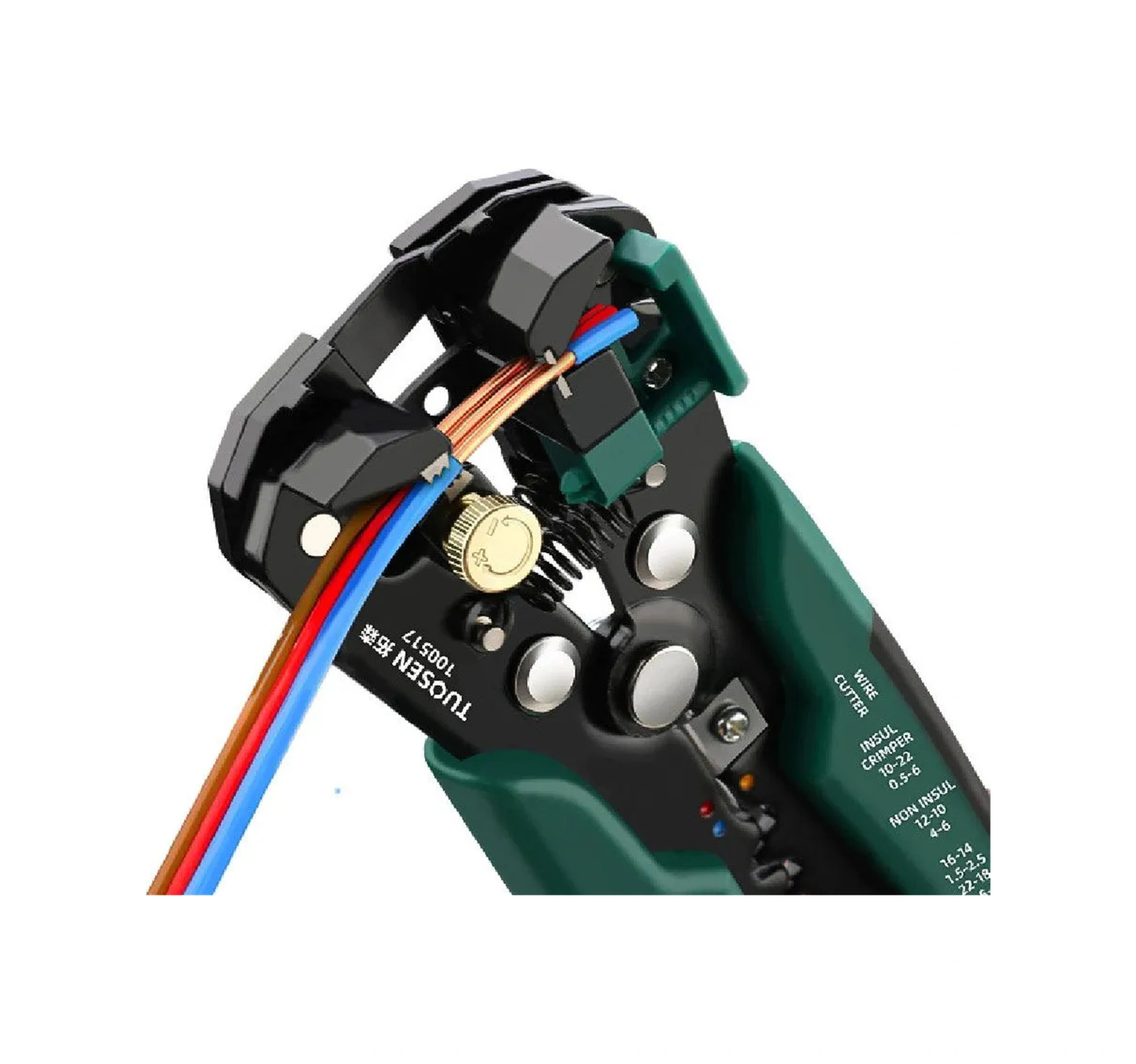 Youtek 0.5-6mm² Otomatik Kablon Ayağı Açıcı - 3'ü 1 Arada Kırıcı, Stripper Ve Presley Elektrikçi Gereci