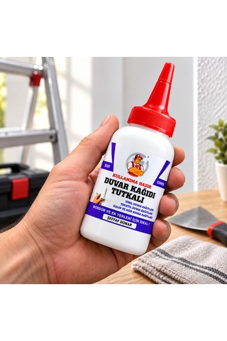 Şeffaf Duvar Kağıdı Yapıştırıcısı Sıvı Tamir Tutkalı Kenarı Açılan Kalkan Ek Yerlerini Yapıştırma Bordür Vinil Onarım Zamkı 150gr