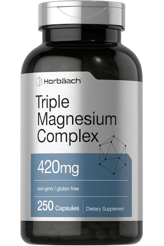 Horbäach Triple Magnesium Magnezyum Complex 420 Mg 250 Caps Glut