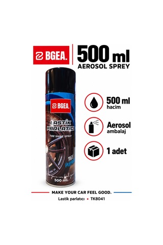 Bgea Lastik Parlatıcı Sprey 500 Ml Tire Shine Aerosol