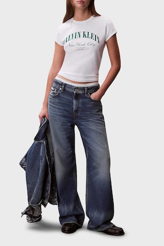 Calvin Klein Bayan T Shirt Lv047f815g Yaf Beyaz