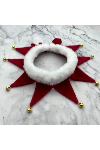 Elmpaly Kırmızı Xl Evcil Hayvan Atkısı: Kürklü, Zilli, Tüm Mevsimler İçin