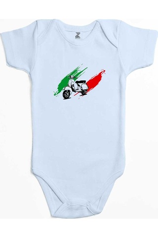 Zepplin Giyim Vespa İn Italy Sarı Bebek Body Zıbın