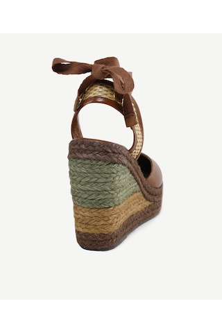 Yargıcı Özel Jüt Boyama Deri Espadril 24ykay4560x 057 Kahverengi