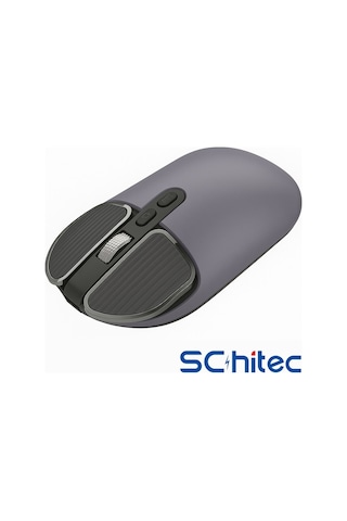 Schitec M203 Çift Modlu Taşınabilir Optik Kablosuz 2.4ghz Ve Bluetooth Bağlantılı Süper Sessiz Mouse Lila 5g